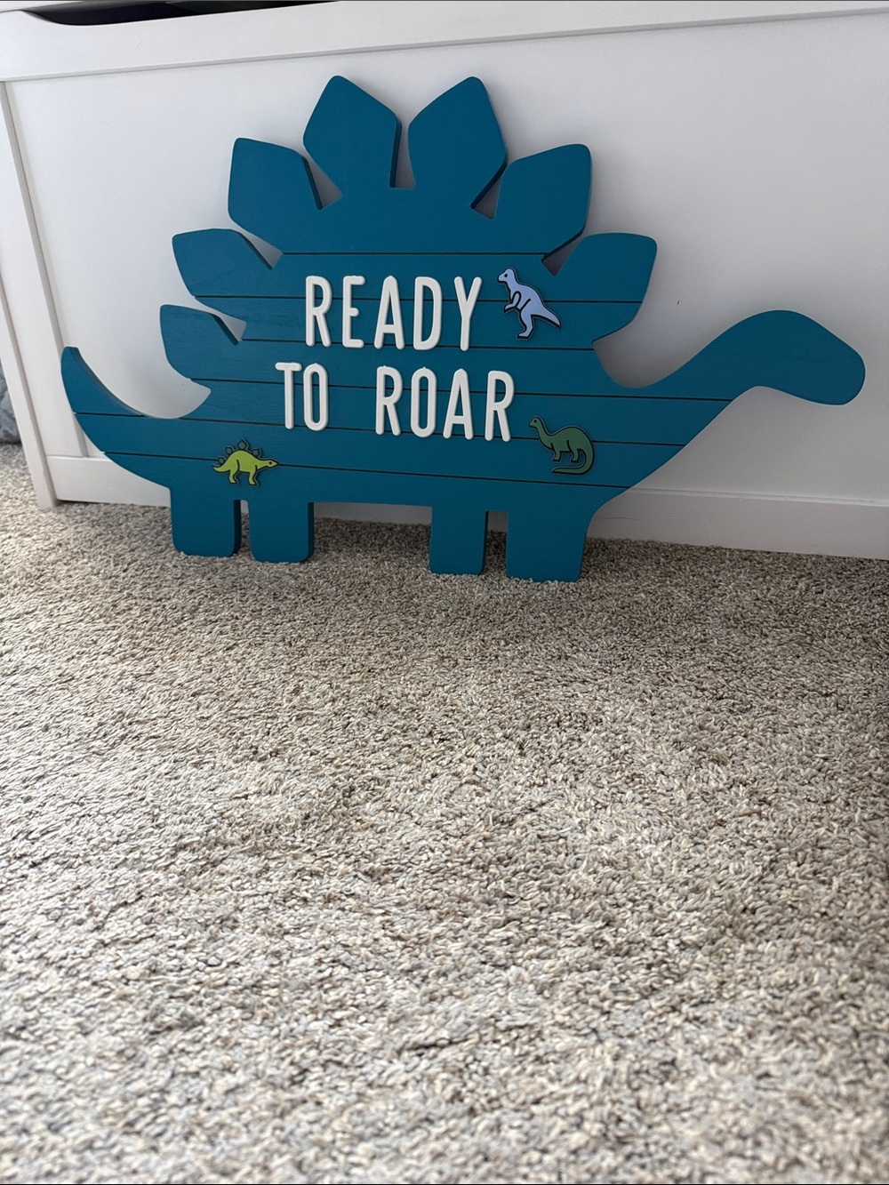 Target Blue "Ready to Roar" Dinosaur Wall Decor